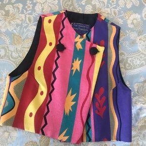 Unique, colorful museum shop vest